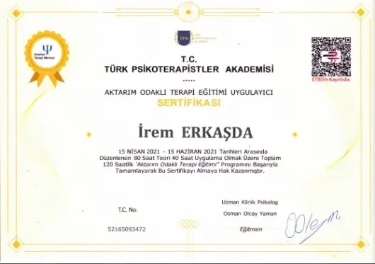 Aktarım Odaklı Terapi Eğitimi Uygulayıcı Sertifikası